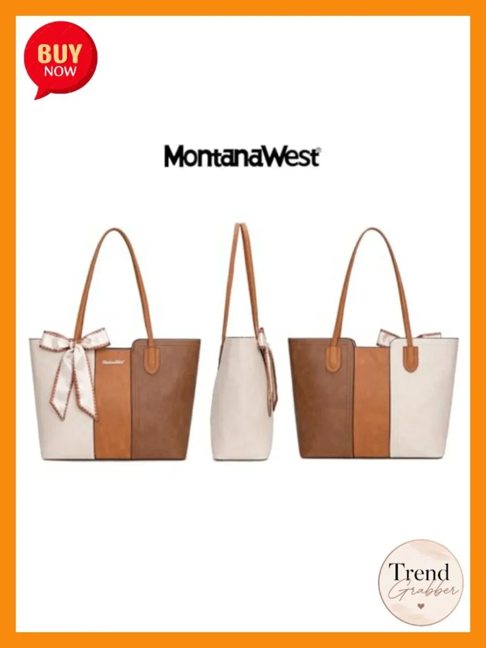 Vegan Leather Top Handle Satchel Tote Work Bag with Scarf